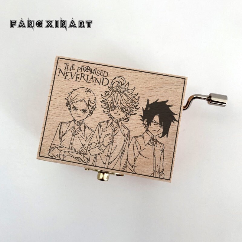 Anime The Promised Neverland Music Box Wind Up Isabella's Lullaby Song  Custom Printed Gift Wooden Decoration - Buy The Promised Neverland,Custom  Gift
