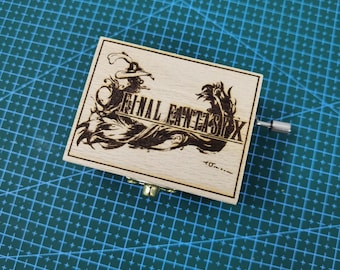 Final Fantasy X FF10 Theme Music Suteki da ne 素敌だね Hand Cranked Wooden Melody Music Box Personalized Engraved Gift