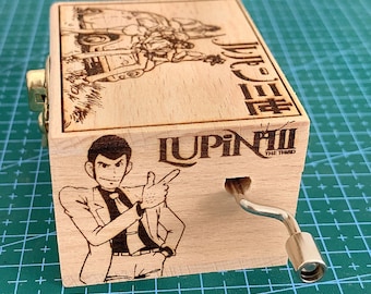 Lupin the Third Lupin III Main Theme Japanese Anime Music Box, Wooden Melody Personalized  Engraved Handmade Vintage Gift