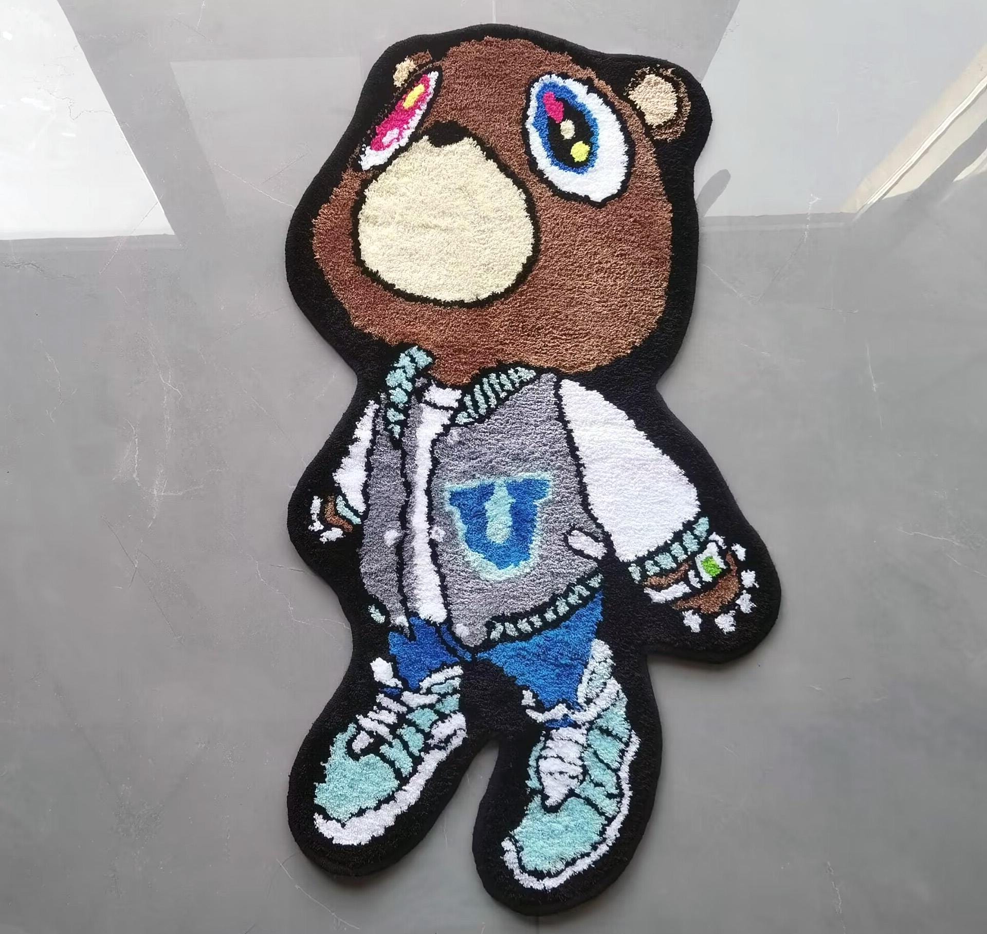 Kanye West Dropout Bear Tufted Rug Custom Anime Game Design Knitting ...