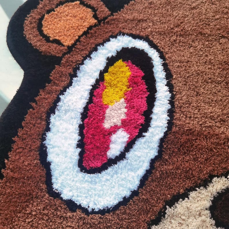 Kanye West Dropout Bear Tufted Rug Custom Anime Game Design Knitting ...