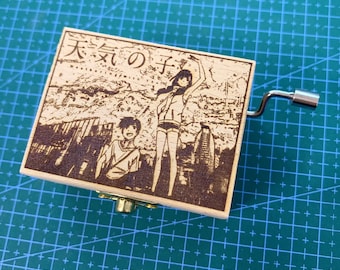 天気の子 新海誠 RADWIMPS 日本のアニメテーマオルゴール 木製