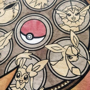 Japanese Anime Rug, Eevee Vaporeon Espeon Sylveon Leafeon Umbreon ...