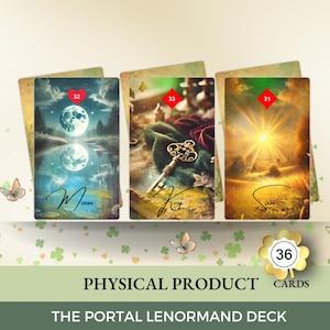 The Portal Oasis Lenormand Deck, 36 Karten, kostenloser Versand, Hexen Orakel Karten, Samtbeutel, Original Inspiration, Hochwertig