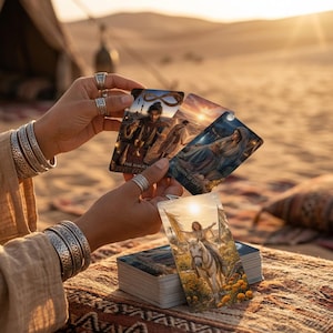 Baraja de Tarot Nómada Místico, Cartas de Tarot Boho de Lujo, Tarot del Desierto Inspirado en Rider Waite, Regalo Espiritual para Lectores de Tarot