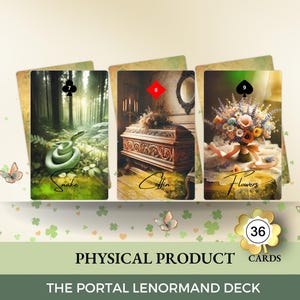 Baralho Portal Oasis Lenormand, estilo Boho 36 cartas, frete grátis, baralho oráculo de bruxa, bolsa de veludo, inspiração original, alta qualidade
