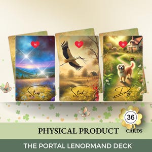 Baralho Portal Oasis Lenormand, 36 cartas, frete grátis, baralho oráculo de bruxa, bolsa de veludo, inspiração original, alta qualidade
