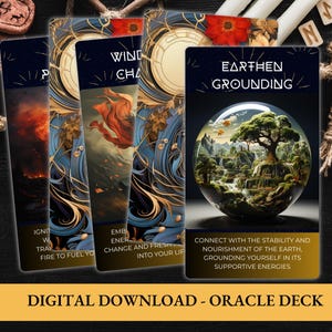 Elemental Energies Oracle Deck Customized Oracle Deck, Print-at-Home Tarot cards, Made Your Personal Oracle  Easy, Edit in Canva