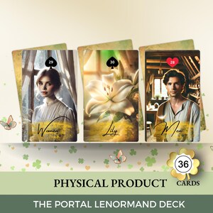 The Portal Oasis Lenormand Deck, 36 cards, Free Shipping, witchy oracle deck, velvet pouch, original inspiration, High-quality