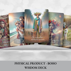 Boho Wisdom Oracle-kaartendek, 78 kaarten, gratis verzending, heksenorakelspel, fluwelen zakje, originele inspiratie, hoge kwaliteit
