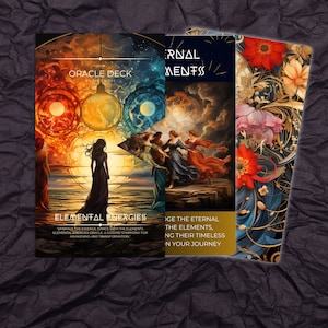 Oracle Deck Elemental Energies Oracle Deck personnalisé, cartes de tarot à imprimer à la maison, votre oracle personnel simplifié, édition Canva