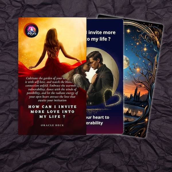 How Can I Invite More Love into My Life? Customized Oracle Deck, Print-at-Home Tarot cards, Made Your Personal Oracle  Easy, Edit in Canva