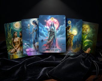 Whispers of the Moon Tarot Deck - Moderne Intuitive Indie Selbstfindungskarten (80 Karten)