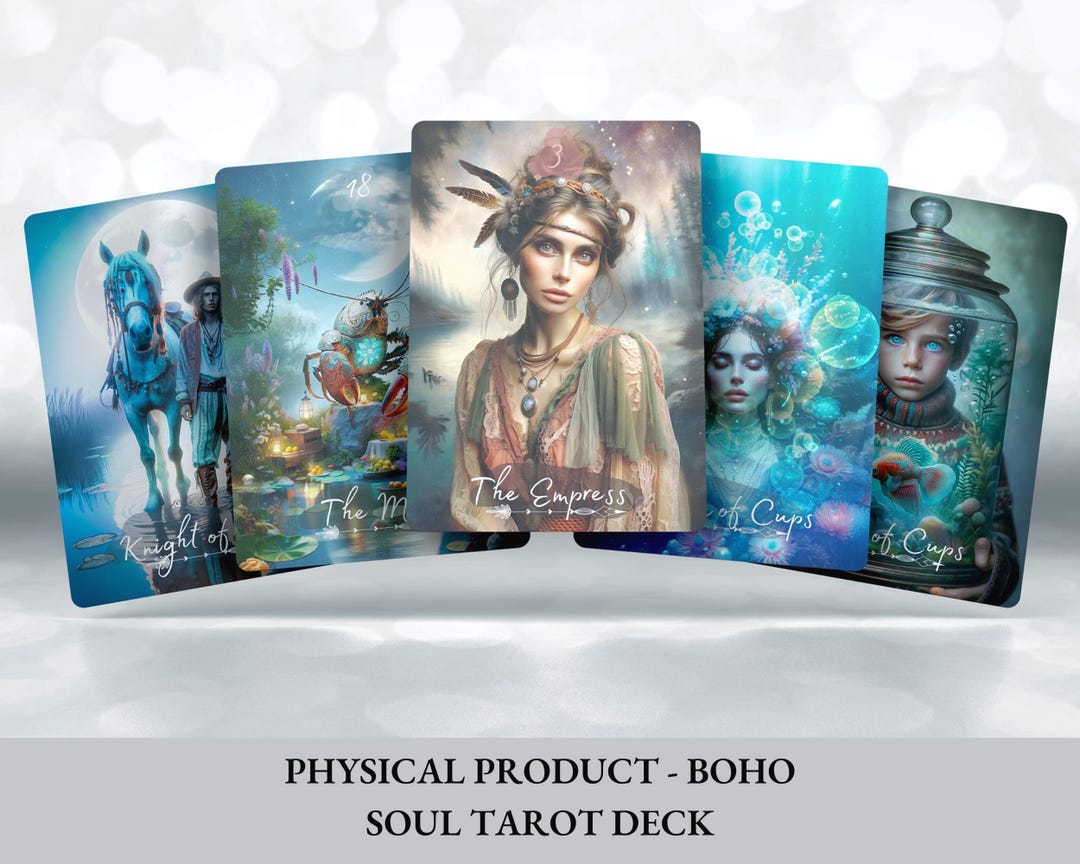 Boho Soul Tarot Deck: Mystical Intuitive Cards With Velvet Bag - Etsy