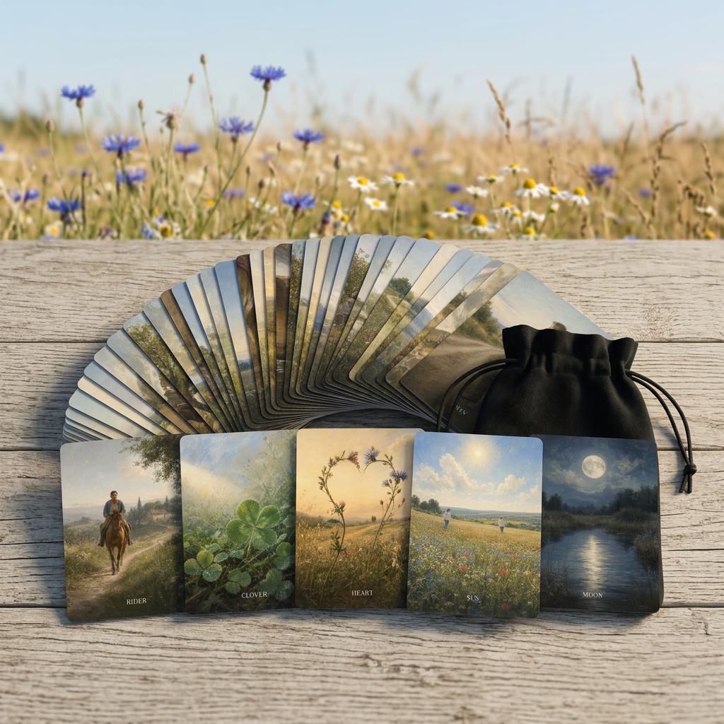Wildflower Lovers Lenormand Deck, 36 Fairy Tale Lenormand Cards, Mystical Nature Oracle Deck