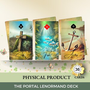 The Portal Oasis Lenormand Deck, 36 cartes, livraison gratuite, witchy oracle deck, pochette en velours, inspiration originale, haute qualité