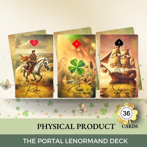 Baralho Portal Oasis Lenormand, estilo Boho 36 cartas, frete grátis, baralho oráculo de bruxa, bolsa de veludo, inspiração original, alta qualidade