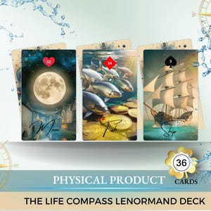 Baralho Life Compass Lenormand, 36 cartas, frete grátis, baralho witchy oracle, bolsa de veludo, inspiração original, alta qualidade