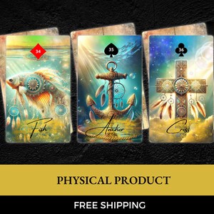 The Golden Oasis Lenormand Deck, style bohème, 36 cartes, livraison gratuite, witchy oracle deck, pochette en velours, inspiration originale, haute qualité