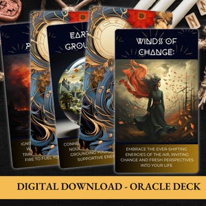 Elemental Energies Oracle Deck Customized Oracle Deck, Print-at-Home Tarot cards, Made Your Personal Oracle  Easy, Edit in Canva