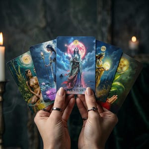 Baraja de Tarot Susurros de la Luna: Cartas modernas, intuitivas e independientes de autodescubrimiento (80 cartas)