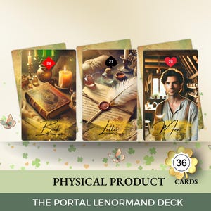 Baralho Portal Oasis Lenormand, 36 cartas, frete grátis, baralho oráculo de bruxa, bolsa de veludo, inspiração original, alta qualidade