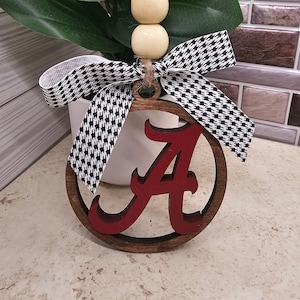 Car charm rear view mirror | Alabama Crimson Tide charm | Car freshie | Sports car charm | Car accessories | Western car decor gift