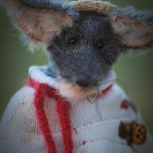 Handmade Mohair Fox Teddy: Posable Collectible Animal Doll