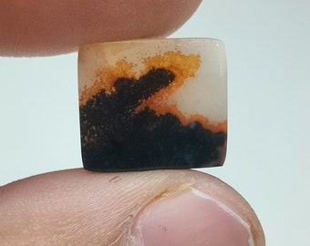 Ágata Escénica 100% Natural!!! Ágata de árbol, cuarzo dendrítico, ágata dendrítica, piedra preciosa de ágata escénica, piedra de ágata dendrítica, tamaño 15x13 MM