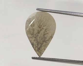 ¡Ágata escénica natural! Ágata de árbol, cuarzo dendrítico, ágata dendrítica, piedra preciosa de ágata escénica, piedra de ágata dendrítica, tamaño 18x12 MM