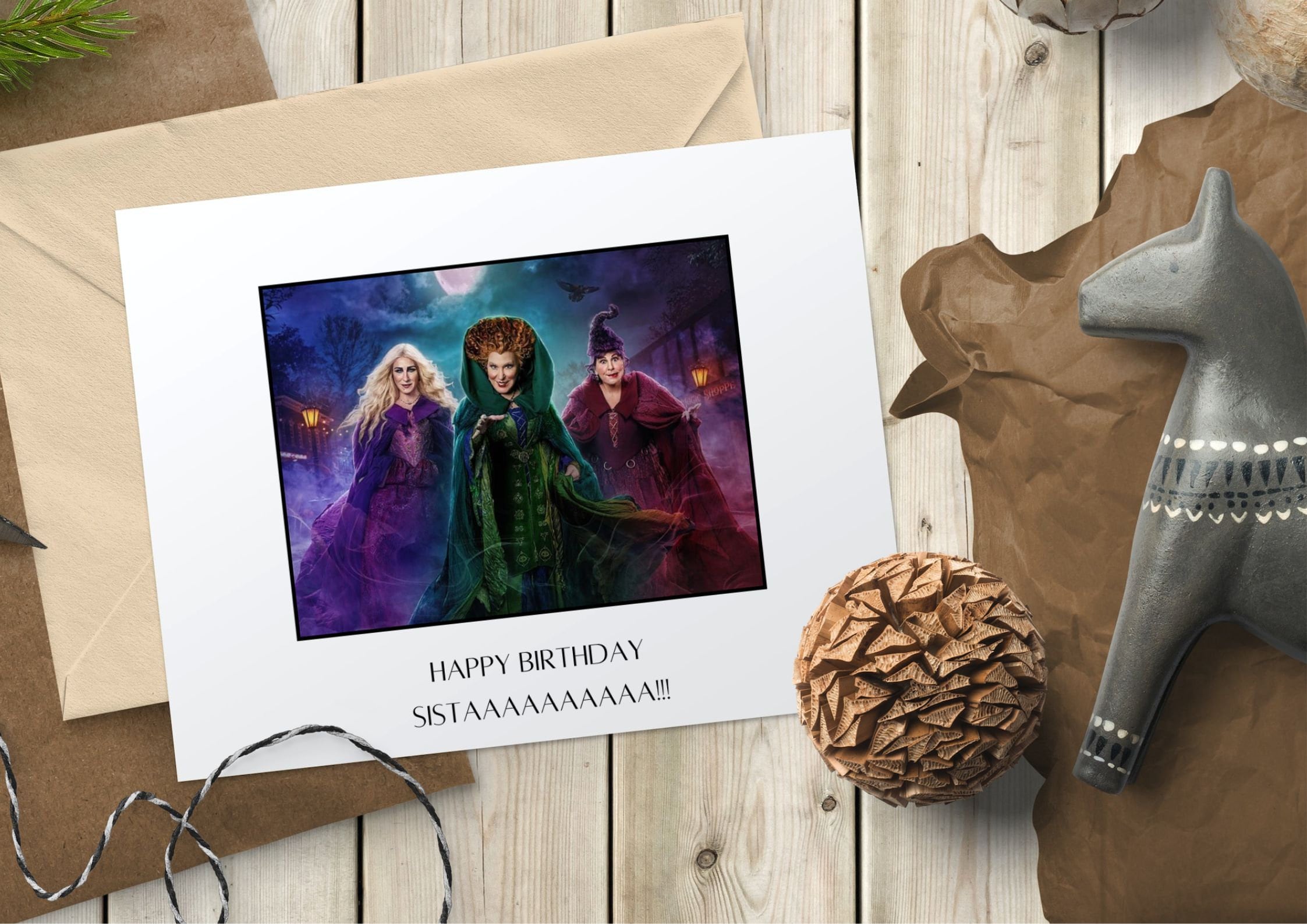 Hocus Pocus Birthday Card Happy Birthday Sista Hocus Pocus - Etsy