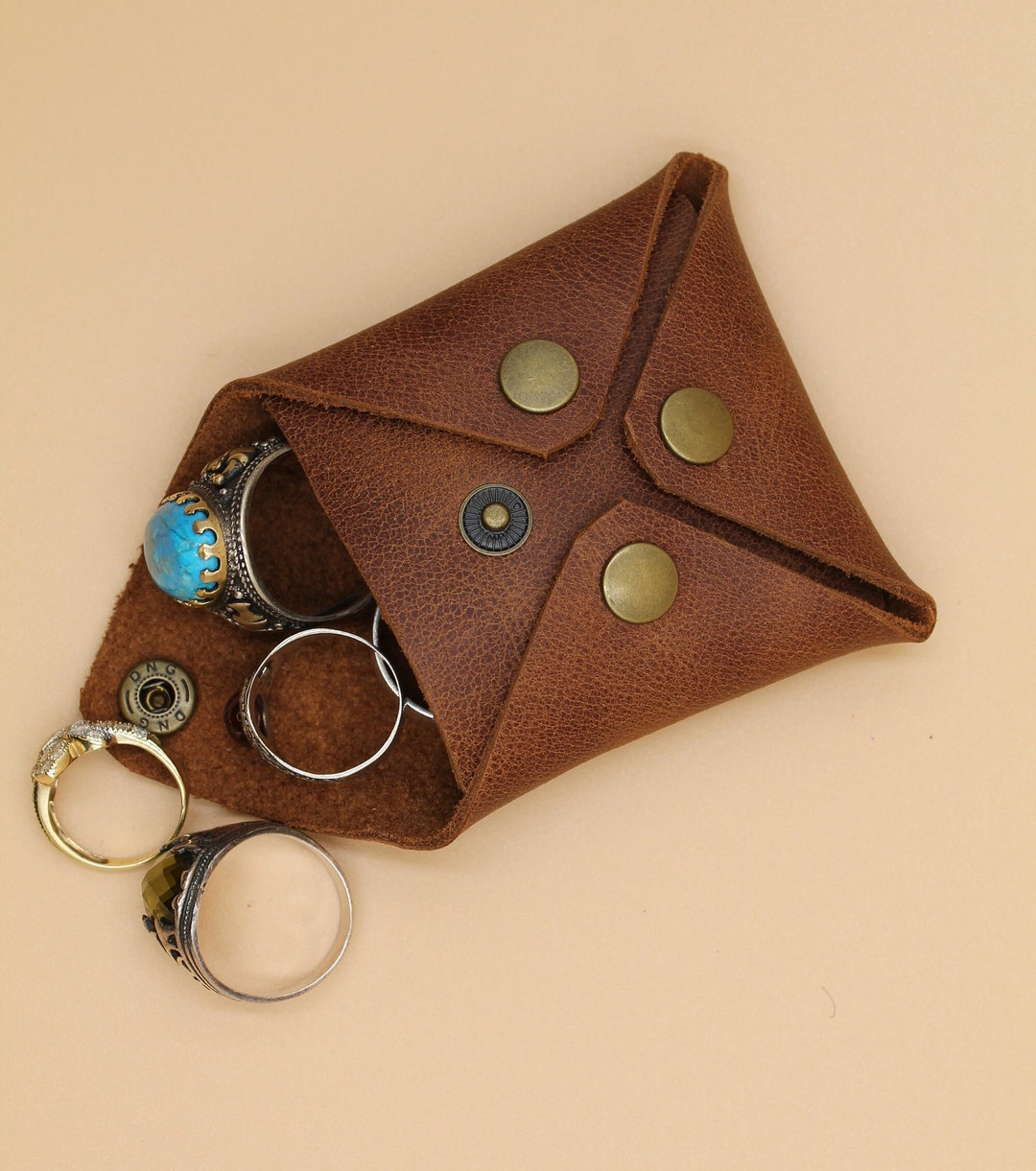 Small Jewelry Pouch, Handmade Leather Coin Pouch Etsy
