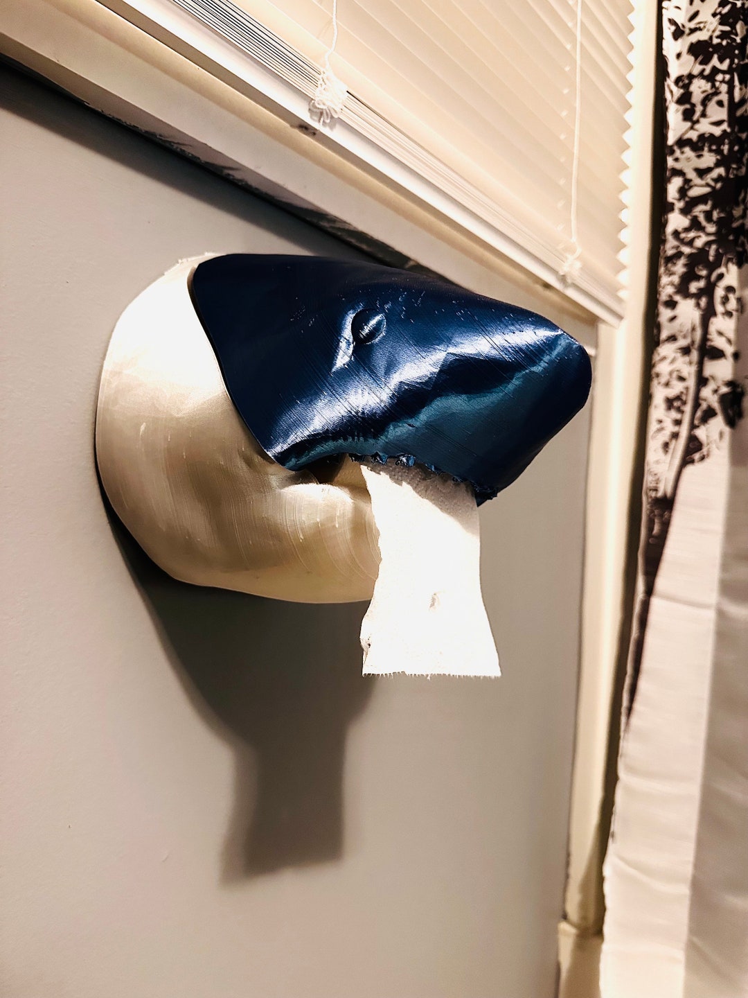 Shark Toilet Paper Holder Wall Mounted Shark Decor Kids Etsy