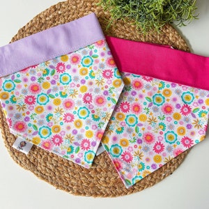 Spring Flowers Dog Bandana, Snap-On Pet Scarf,  custom, bandana for dogs, Custom dog bandana , Dog Bandana,