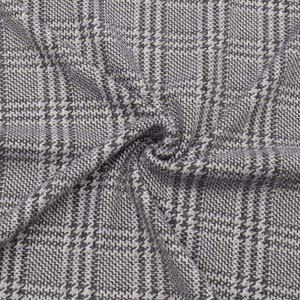 Jacquard knit jersey houndstooth check coat fabric costume fabric