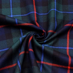 Fashion fabrics checkered green blue checked woven fabric from 50 cm / 0.5 meter