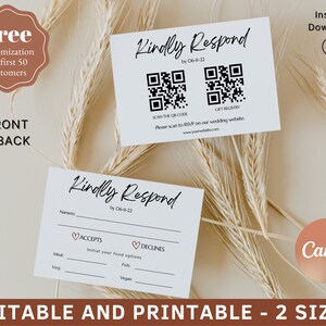 QR Code Invite, QR Code Rsvp Card, QR Code Wedding, Qr Code Reply Card ...