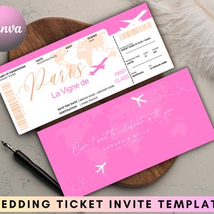 Destination Wedding Invitation, Destination Wedding Save The Date, Boarding Pass Save The Date, Passport Wedding Invitation,Instant Download