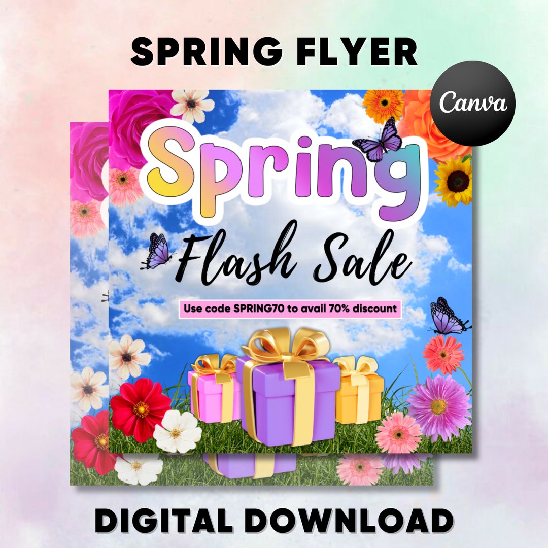 Spring Rush Flyers Spring Sale Flyer, Business Flyer, Flash Sale Flyer, Boutique Flyer ...
