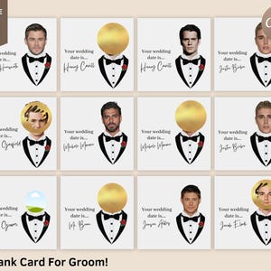 Printable Celebrity Who Has the Groom? Bachelorette Party Groom, Groom Scratch Off Game, Bridal Shower Game, Canva Template Digital Download