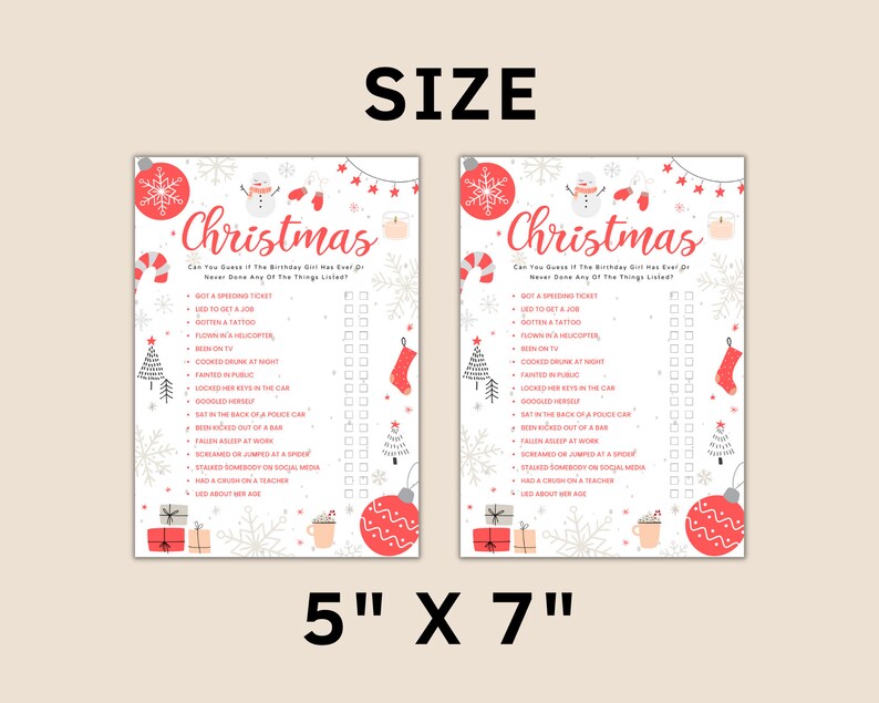 How Well Do You Know Christmas Game for Christmas Cookies Etsy