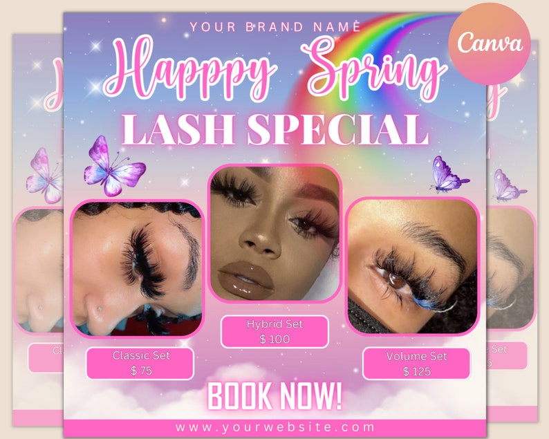Spring Flyer, Lash Special Flyer, Beauty Flyer, Lash Flyer, Lash Sale ...