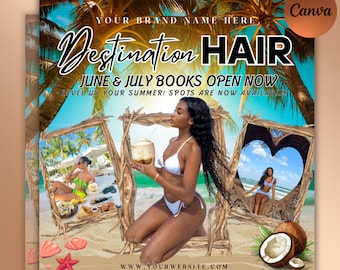 Canva Editable June Booking Flyer, June Booking Hair Braid Makeup Mua Lash Wig Esthetician Nail lip filler appointment Flyer, Canva Template