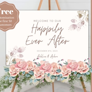 Happily Ever After Wedding Sign, Happily Ever After Sign For Weddings, Happily Ever After Sign, Happily Ever After Party Sign
