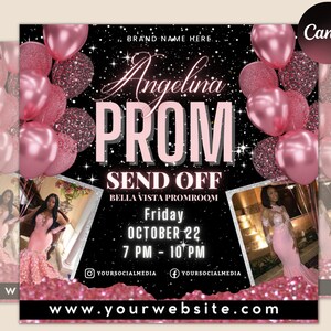 Prom Invitation Flyer, Prom Event Flyer, Prom Invitation, Prom Event Poster, Prom Party Invite, Prom Celebration, Party Flyer Template