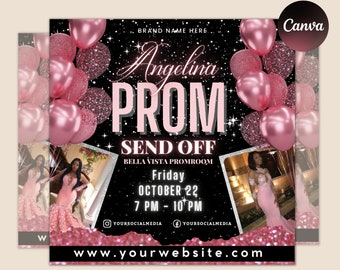 Prom Invitation Flyer, Prom Event Flyer, Prom Invitation, Prom Event Poster, Prom Party Invite, Prom Celebration, Party Flyer Template