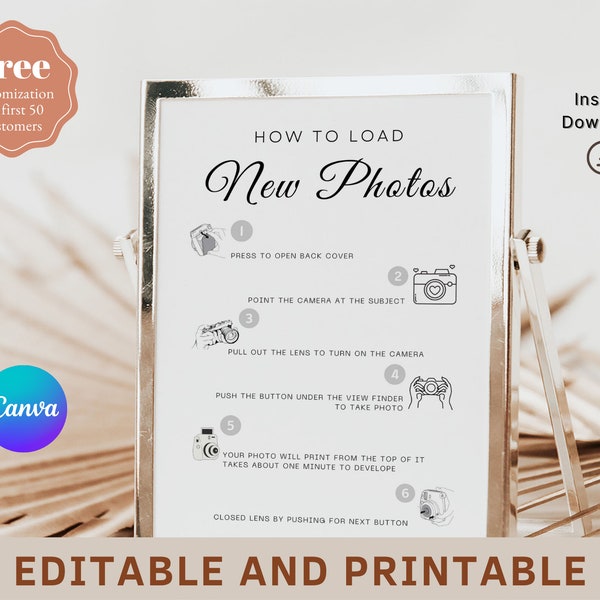 Polaroid Guest Book Instructions Kodak Etsy UK