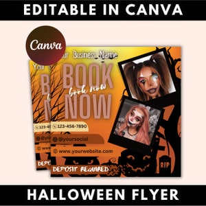 Halloween Booking Flyer, Appointment Flyer, Book Now Flyer, Halloween Flyer, Beauty Flyer, Social Media Flyer, Canva Flyer Template