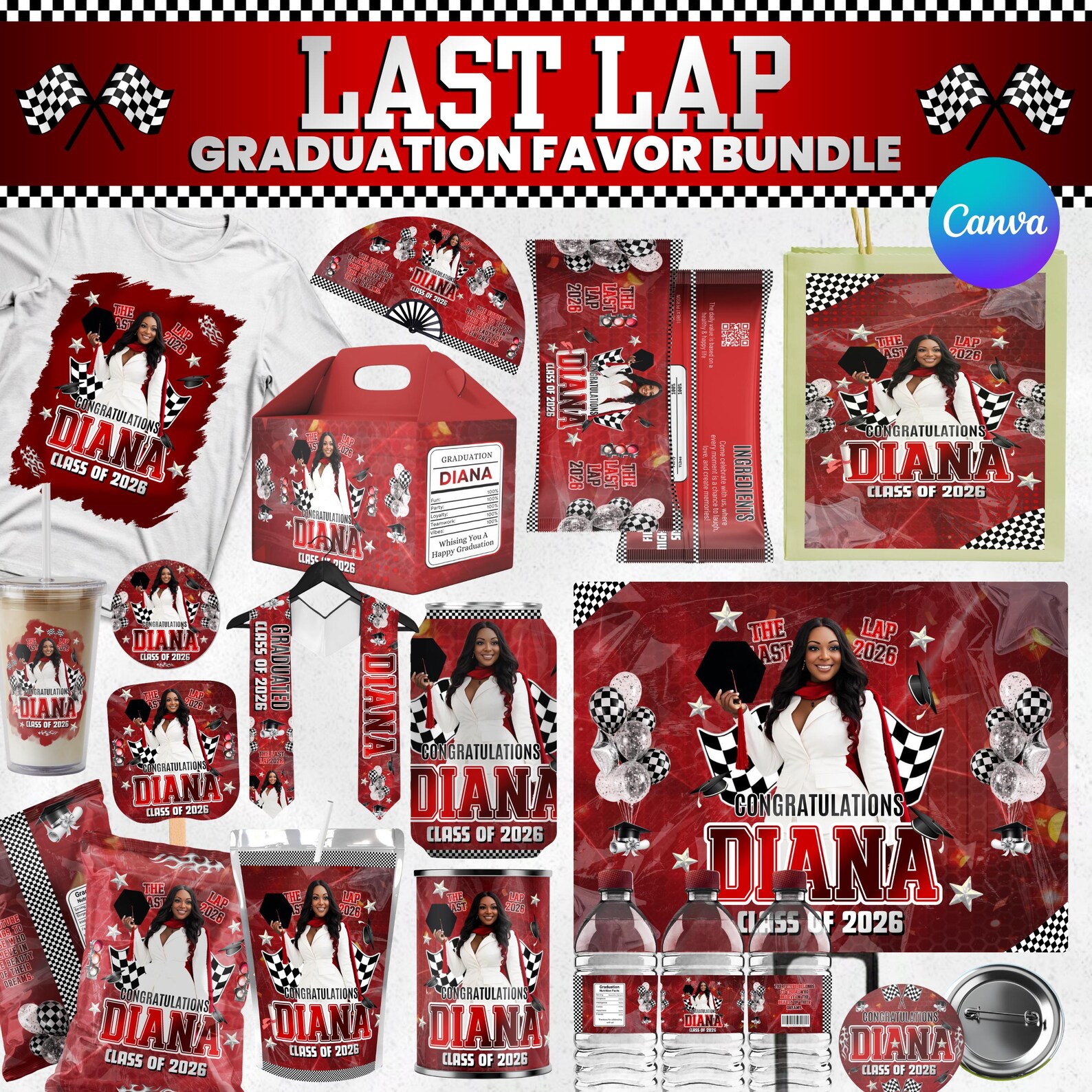 Last Lap Graduation Party Favor Bundle, Class of 2026 Treat Bundle ...