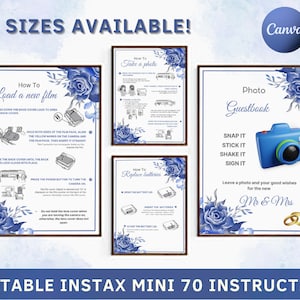 Instax Mini 70 Instructions, Instax Mini 70 Photo Guestbook Sign, Instax Instructions, Instax Mini, Polaroid Guestbook